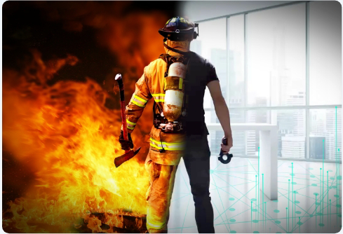 云南這里VR業務拓展之消防演練