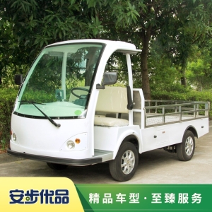 兩座平板電動貨車,兩座電動搬運車,工廠電動轉運車