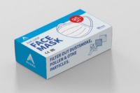 High Quality Ear-loop 3ply disposable  face blue mask :Non-woven+Melt- blown fabric. BFE 99%