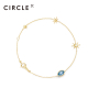 【21年新品】CIRCLE珠宝Blue系列9K黄金海蓝宝手链