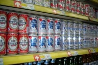 pabst beer, selling at about 30 cents per can