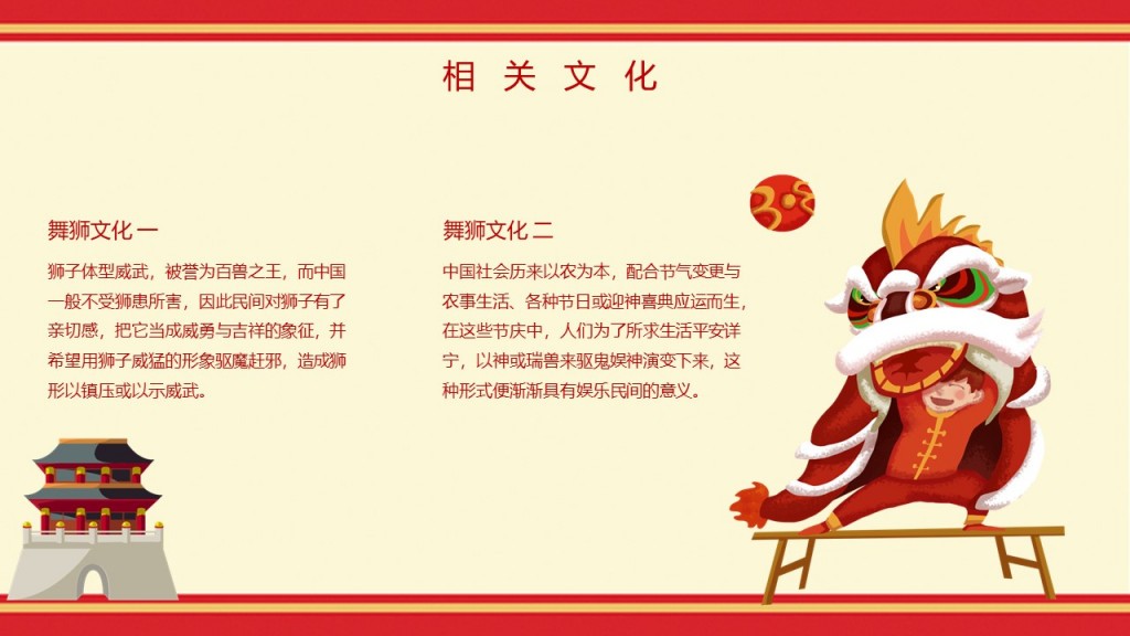 醒狮PPT模板 醒狮PPT模板