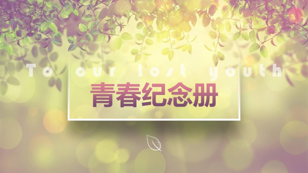 热门风格青春纪念册PPT模板 热门风格青春纪念册PPT模板