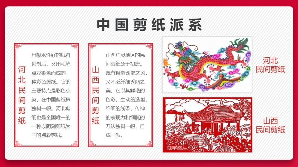 剪纸风中国剪纸PPT模板 剪纸风中国剪纸PPT模板