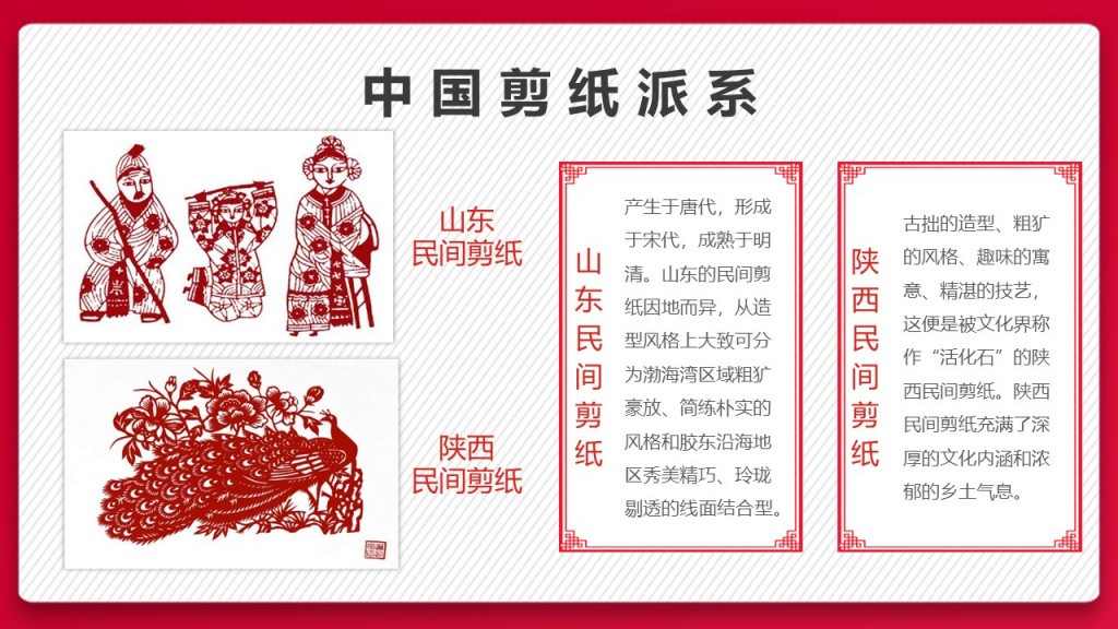 剪纸风中国剪纸PPT模板 剪纸风中国剪纸PPT模板