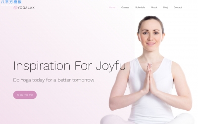 精品HTML5/CSS3灰色玫瑰红色瑜伽网站模板