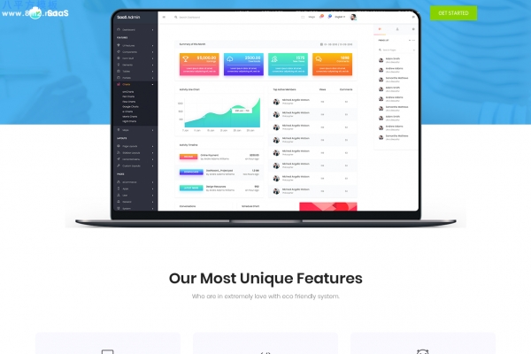 开源HTML5/CSS3亮青色绿色IT企业网站模板