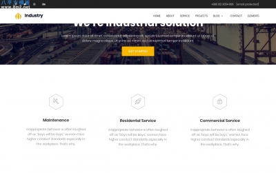 大气bootstrap深绿色白色工业网站模板