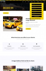 高端HTML5/CSS3深褐色白色出租车网站模板