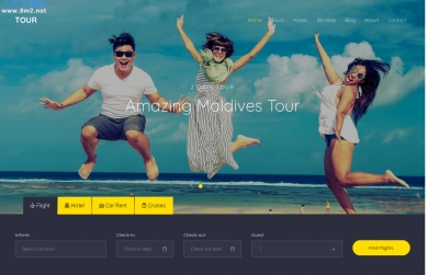 HTML5/CSS3响应式灰色白色旅游网站模板
