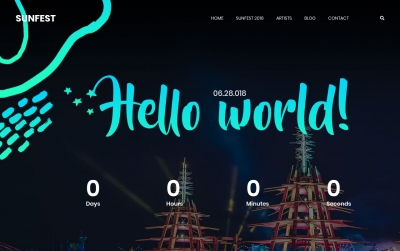 高端HTML5/CSS3白色绿色活动网站模板