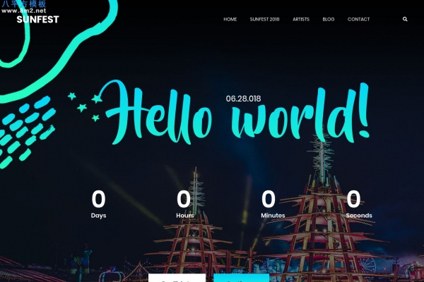 高端HTML5/CSS3白色绿色活动网站模板