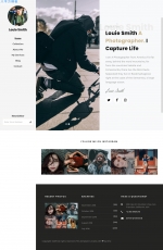精品HTML5/CSS3深绿色白色摄影师网站模板