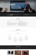 HTML5精品灰色白色项目展示企业网站模板