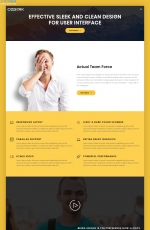 2019年HTML5黄色白色本地企业网站模板