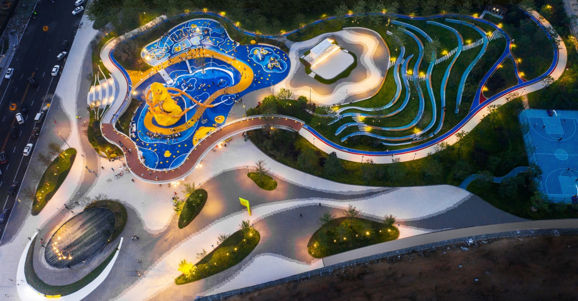 Aerial view top