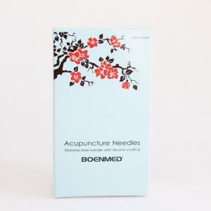Agulha de acupuntura de cabo de aço inoxidável,1pc por tubo guia
