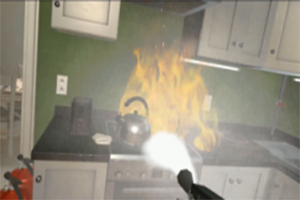 VR厨房火灾应急处理