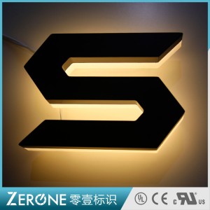 亚克力发光字-直边下侧光字01