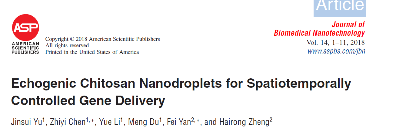 Echogenic Chitosan Nanodroplets for Spatiotemporally Controlled Gene Delivery