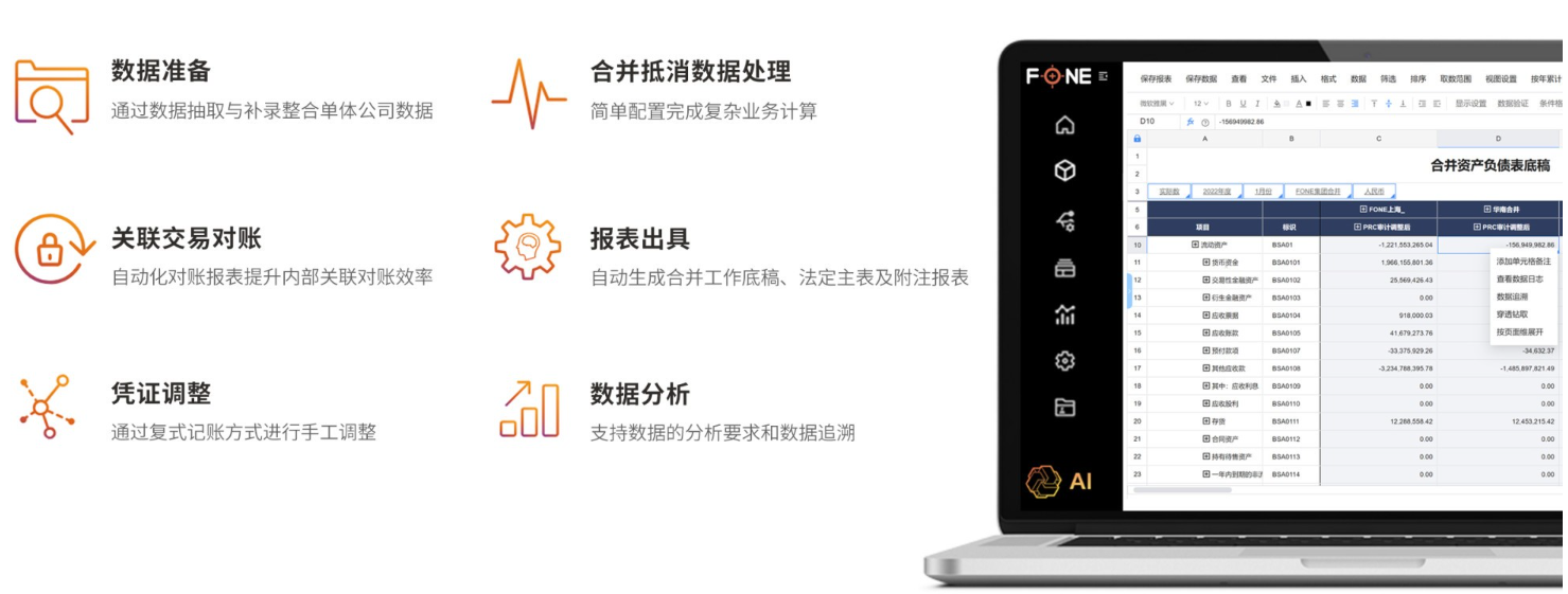 FONE合并报表平台