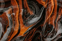 orange white and black abstract painting 橙白黑抽象画