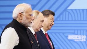 金砖峰会习近平普京莫迪中俄印中方的条件，印度全都答应了，边境冲突4年来的苦，莫迪不想再吃