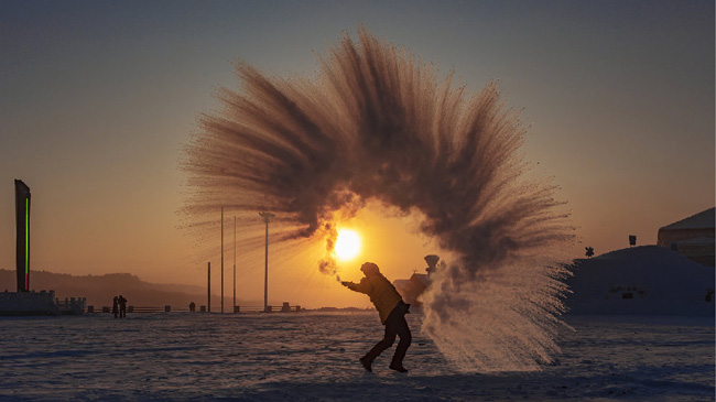 漠河冰天雪地