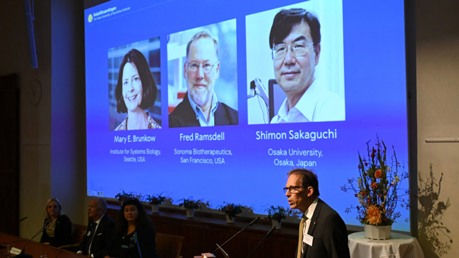 免疫学家玛丽·布伦科、弗雷德·拉姆斯德尔和坂口志文荣获2025诺贝尔生理学或医学奖
