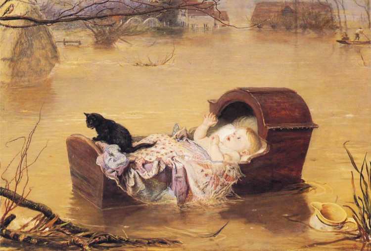 米莱斯油画欣赏，代表作《奥菲利亚》，其他作品《赦免状》 、《鸽子 