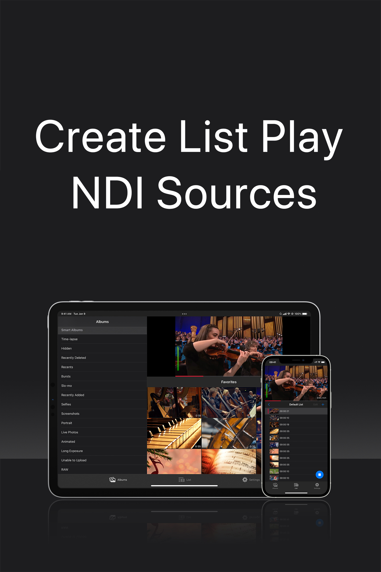 TopDirector NDI Player for list playback