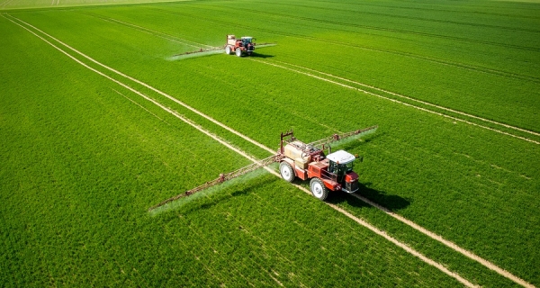 Aerial View Of The Tractor