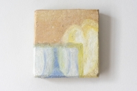 spot sur un fond ocre 10x10cm fresque 2020