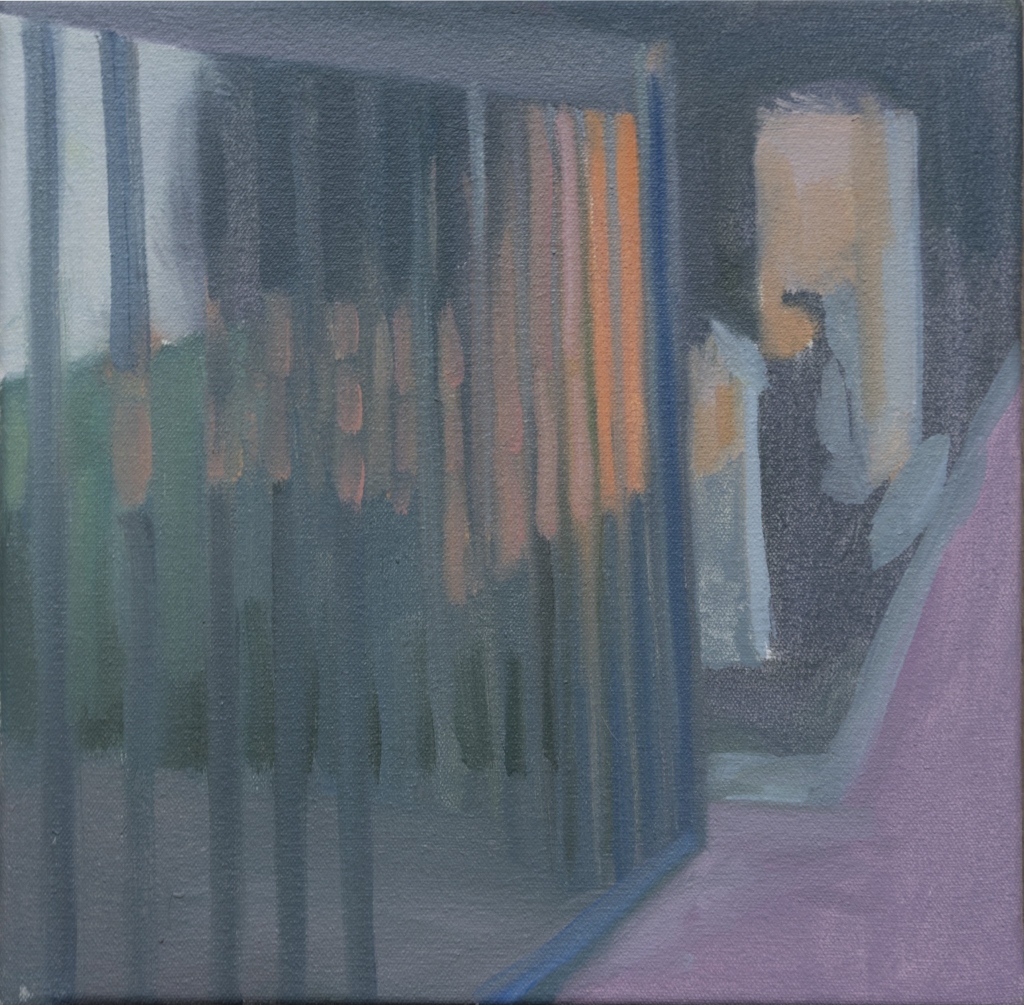 dernière seconde 25x25cm huile sur toile 2021