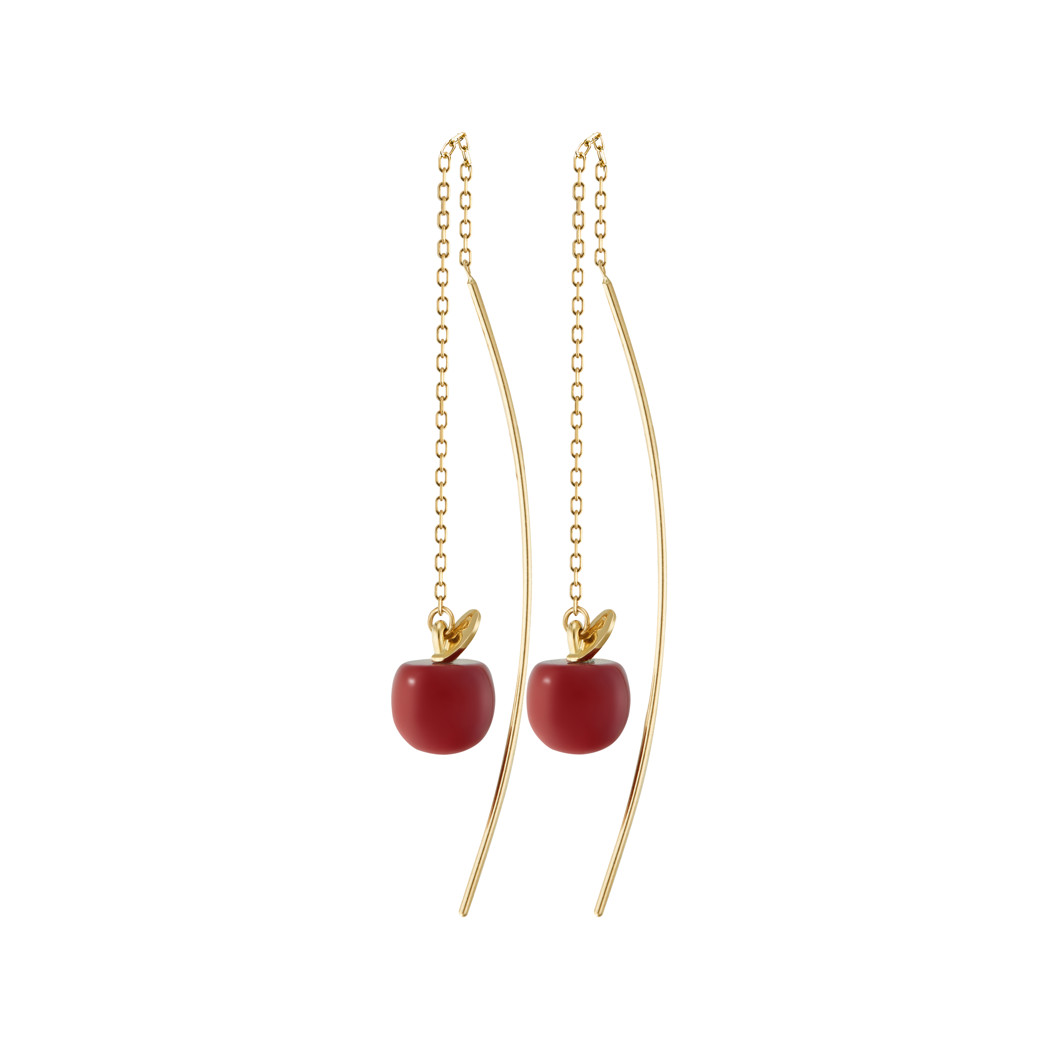 Coral Fruit Collection 10K黄金耳环-Apple 2699