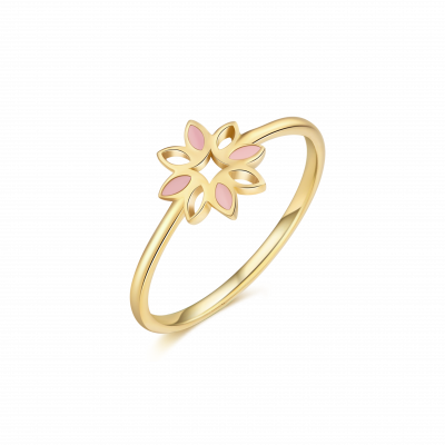 Revive Collection 18K 珐琅花儿戒指 ¥2999