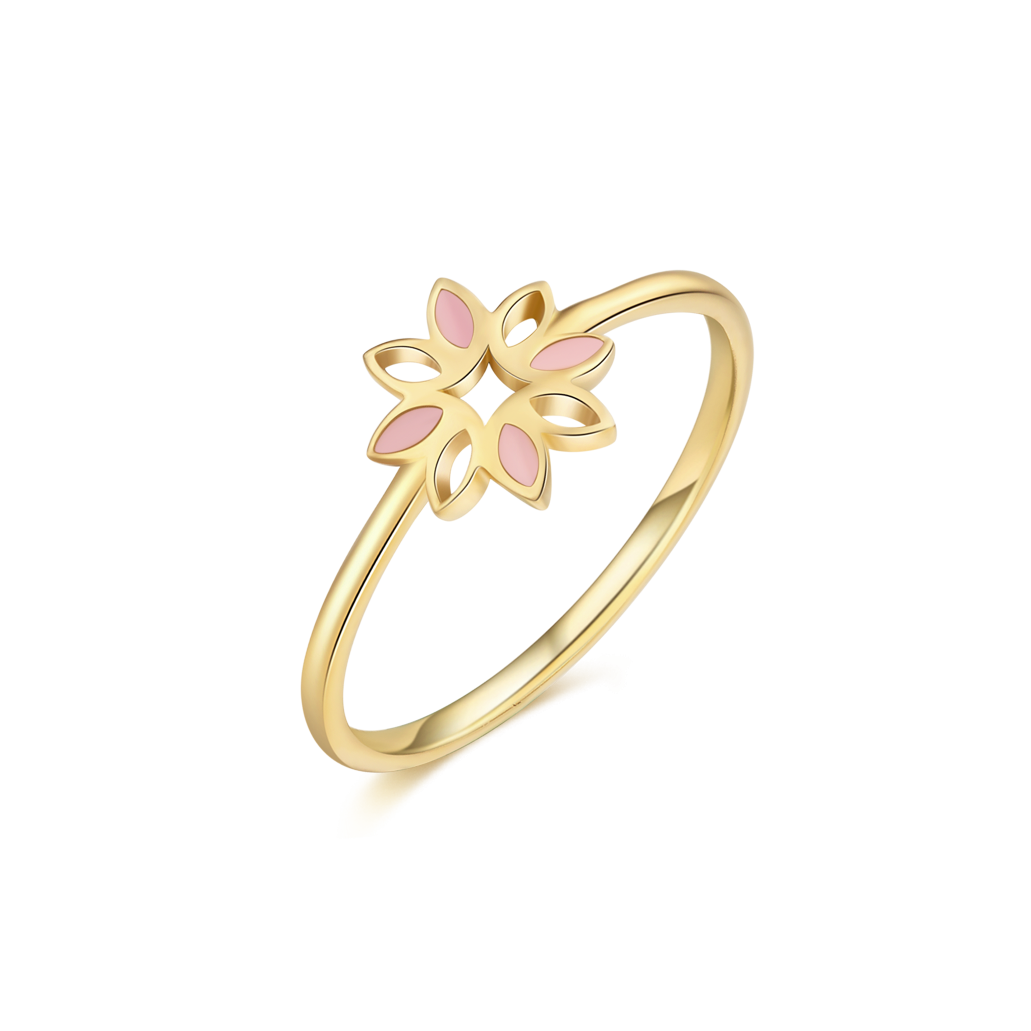 Revive Collection 18K 珐琅花儿戒指 ¥2999