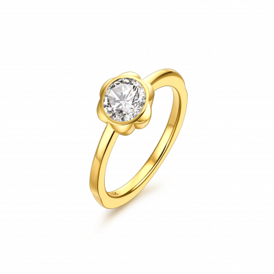 Magnolia Collection 18K黄金 钻石花蕾戒指 戒托：¥6699