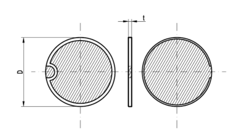 disque en céramique piézo-électrique de plat piézoélectrique de sonnerie de  gaufrette de 20mm