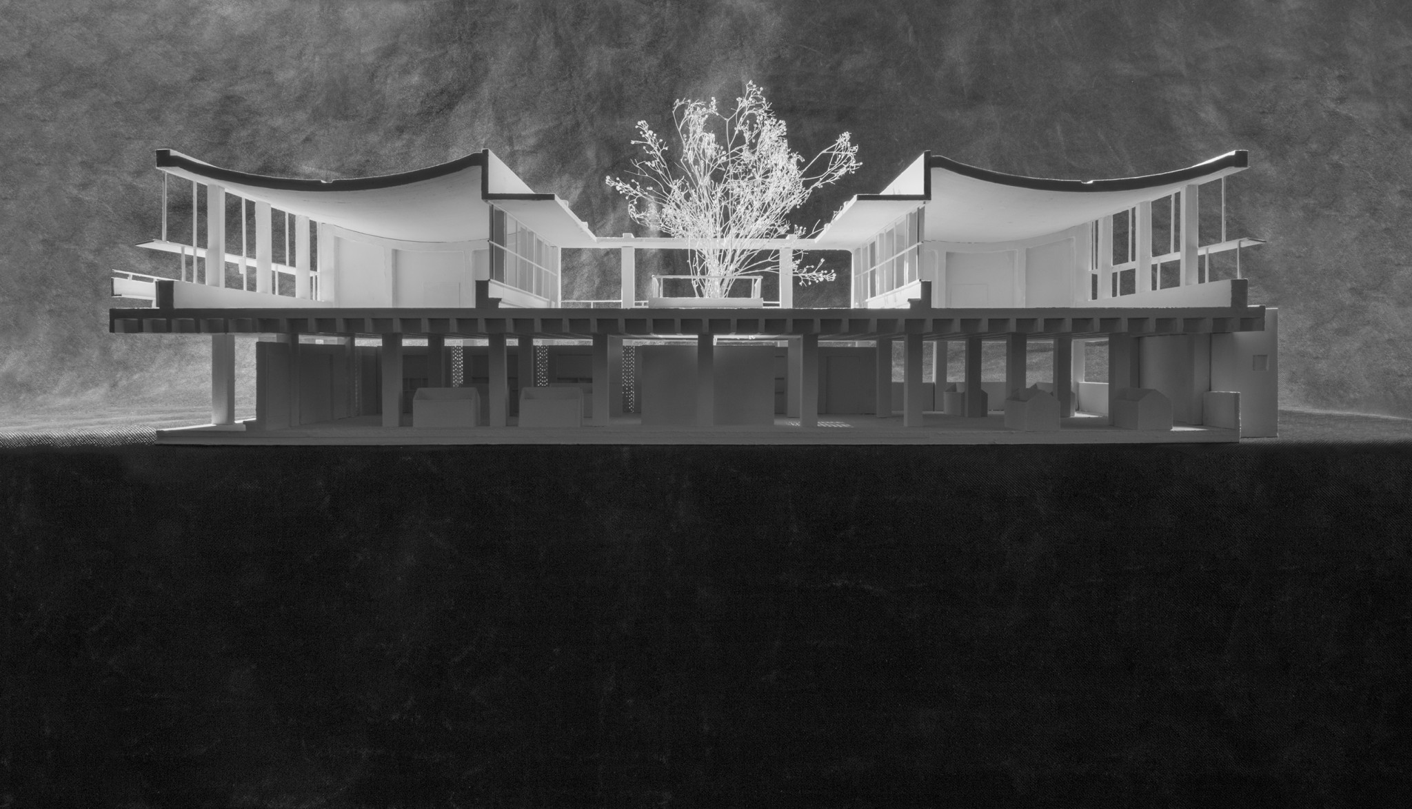 展陈楼模型©亘建筑_Exhibition building model©genarchitects