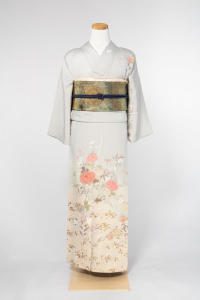 祇园本店-严选访问服-灰色／菊・金箔
