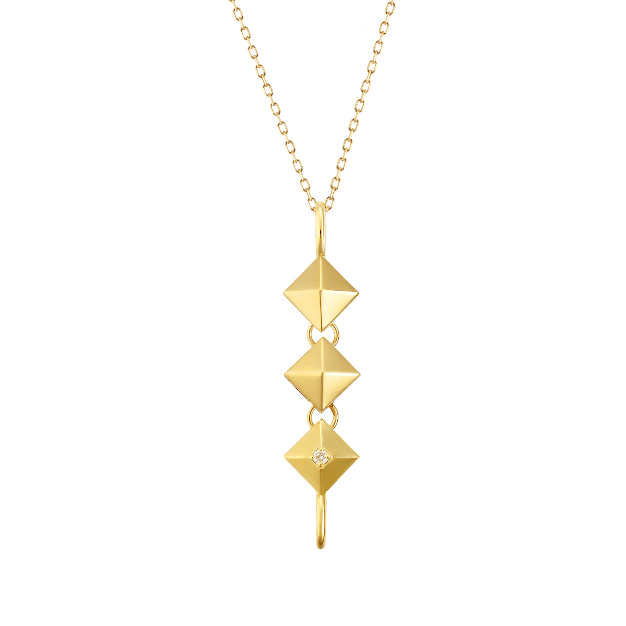 PYRAMIDAL Collection 18K黄金钻石项链 6699