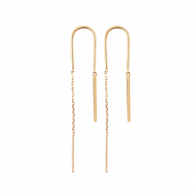 Make a Wish Collection 10K黄金 锤目纹 钻石耳环 2399