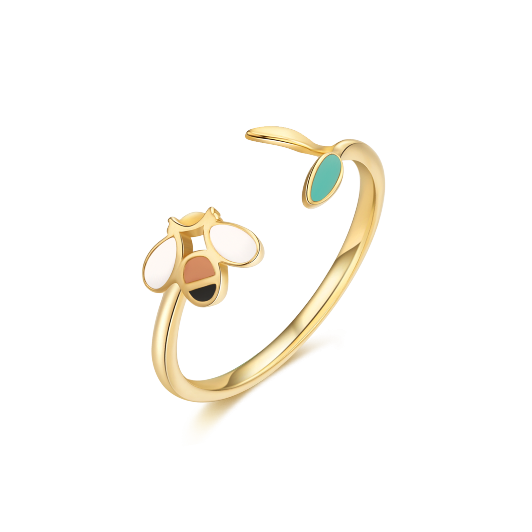 Revive Collection 18K 珐琅蜜蜂戒指 ¥3399