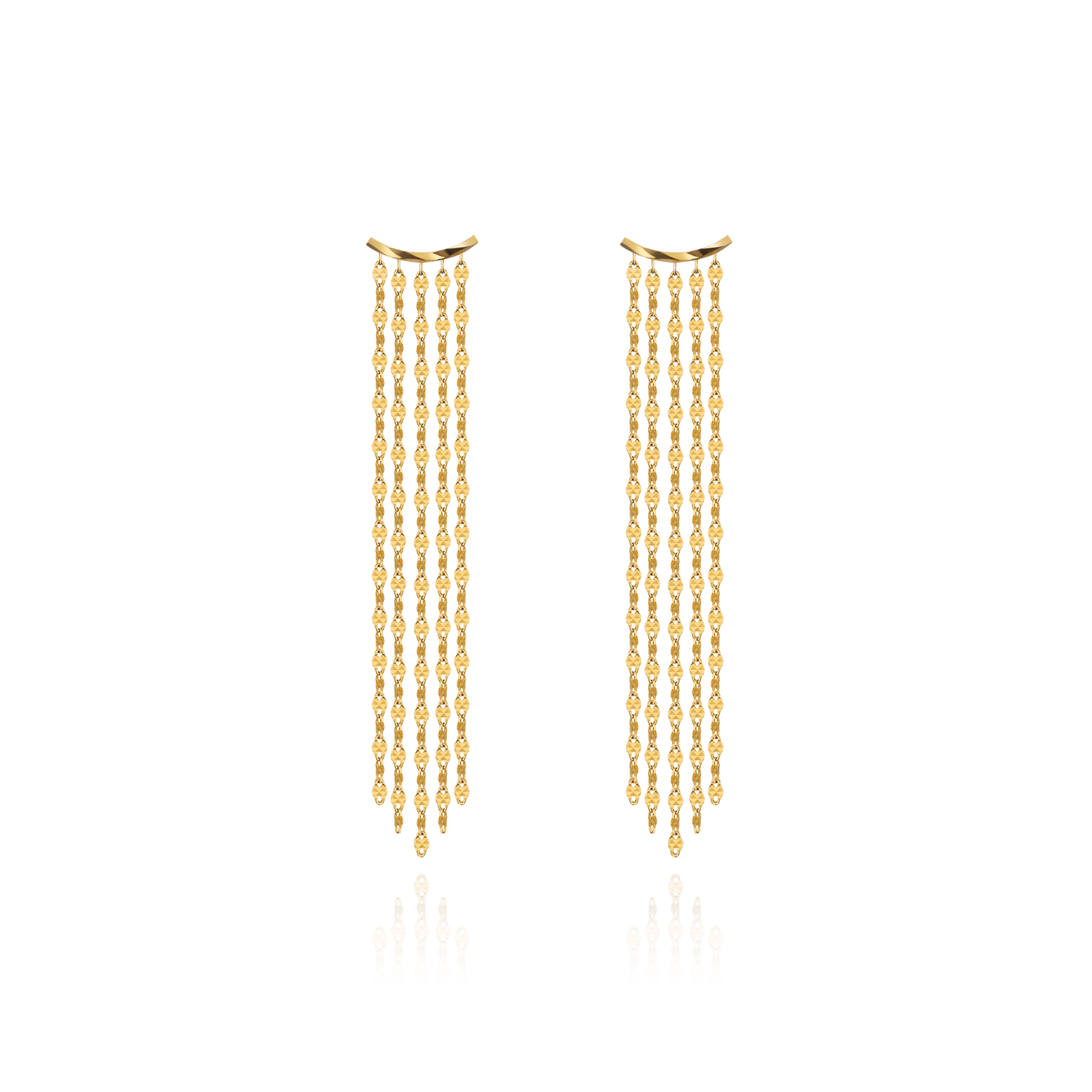 Eblouissant 18K黄金瀑布耳环（长款） 3199
