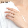 CIRCLE日本珠宝 18k金珐琅戒指自然系列花朵造型个性手饰