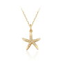 新品 CIRCLE珠宝 18K金海洋生物吊坠海星钻石镶嵌项链女颈链手链