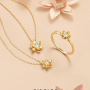 【新品】CIRCLE日本珠宝 18K金钻石项链女吊坠木兰系列锁骨链项链