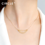 新品 CIRCLE珠宝 18K黄金多层次流苏项链女 百搭高级感颈链