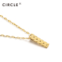 新品 CIRCLE珠宝 18K黄金鱼骨形简约锁骨链女 交叉设计高级优雅